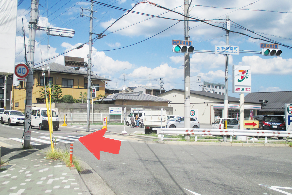 千本北山通りからのアクセス①